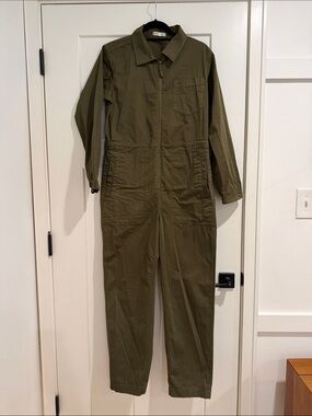 Alex Mill Olive Green Zip Utility Jumpsuit